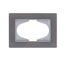 Рамка для двойной розетки, серый Kollinger Eleganz Acryl EA120GY