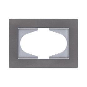 Рамка для двойной розетки, серый Kollinger Eleganz Acryl EA120GY