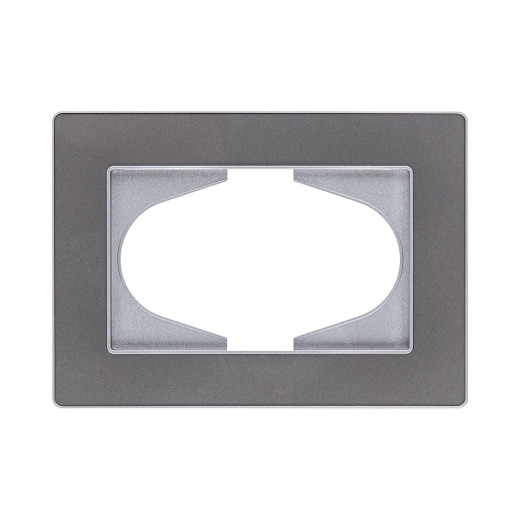 Рамка для двойной розетки, серый Kollinger Eleganz Acryl EA120GY