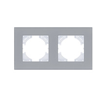 Рамка 2-постовая, стекло серый Kollinger Reflex MG RM2GY