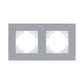 Рамка 2-постовая, стекло серый Kollinger Reflex MG RM2GY