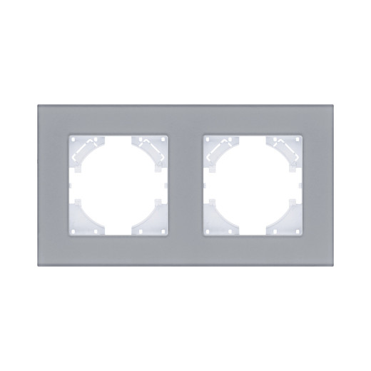 Рамка 2-постовая, стекло серый Kollinger Reflex MG RM2GY