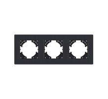 Рамка 3-постовая, черный матовый Kollinger Eleganz Plex EP3BM