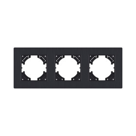 Рамка 3-постовая, черный матовый Kollinger Eleganz Plex EP3BM