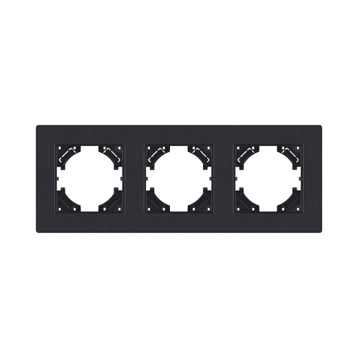 Рамка 3-постовая, черный матовый Kollinger Eleganz Plex EP3BM