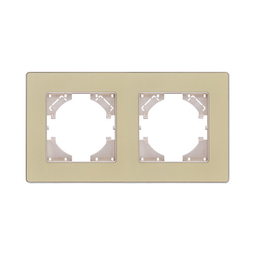 Рамка 2-постовая, золотой Kollinger Eleganz Acryl EA2GD