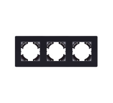 Рамка 3-постовая, черный Kollinger Eleganz Acryl EA3BK