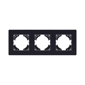 Рамка 3-постовая, черный Kollinger Eleganz Acryl EA3BK