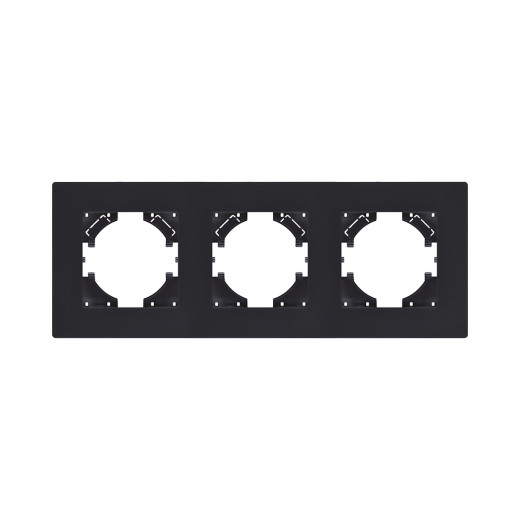 Рамка 3-постовая, черный матовый Kollinger Aspekt AT3BM