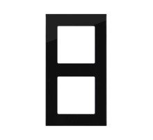 Рамка 2-постовая, стекло черный Kollinger Asthetik AS2BK