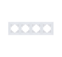 Рамка 4-постовая, стекло белый Kollinger Reflex MG RM4WH