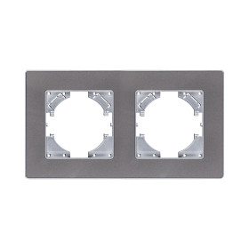 Рамка 2-постовая, серый Kollinger Eleganz Acryl EA2GY