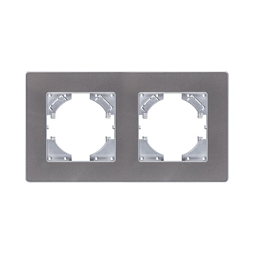 Рамка 2-постовая, серый Kollinger Eleganz Acryl EA2GY