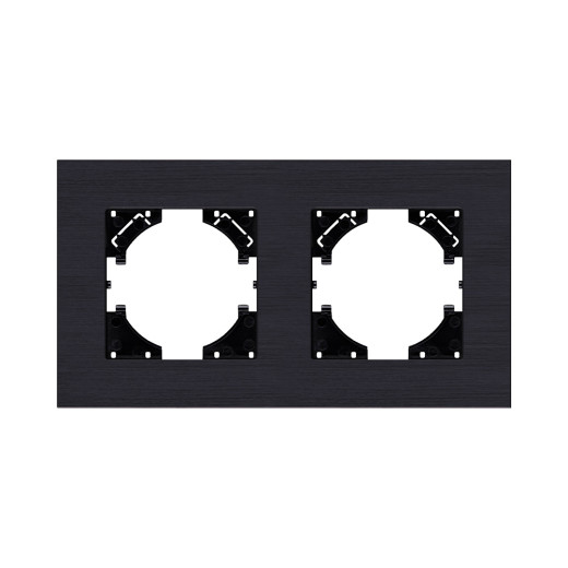 Рамка 2-постовая, черный Kollinger Reflex AL RA2BK