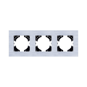 Рамка 3-постовая, серебро Kollinger Reflex AL RA3SR