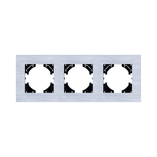 Рамка 3-постовая, серебро Kollinger Reflex AL RA3SR