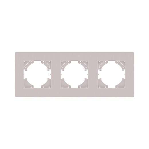Рамка 3-постовая, кашемир матовый Kollinger Eleganz Plex EP3CM