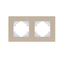 Рамка 2-постовая, стекло золотой Kollinger Reflex MG RM2GD