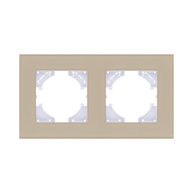 Рамка 2-постовая, стекло золотой Kollinger Reflex MG RM2GD