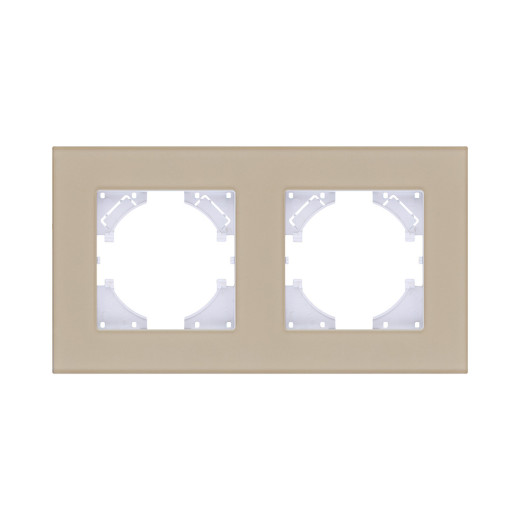 Рамка 2-постовая, стекло золотой Kollinger Reflex MG RM2GD