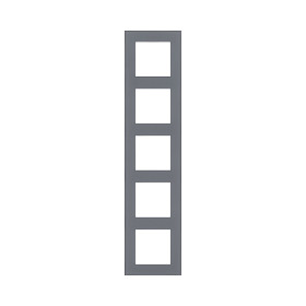 Рамка 5-постовая, стекло серый Kollinger Asthetik AS5GY