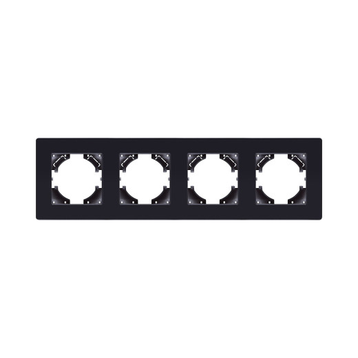 Рамка 4-постовая, черный Kollinger Eleganz Acryl EA4BK