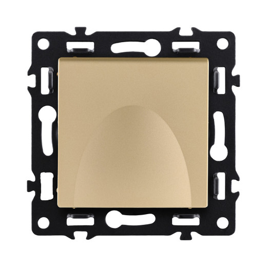 Розетка штепсельная SCHUKO 16A/250 В с крышкой, золотой Kollinger Asthetik AS-015GD