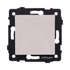 Розетка штепсельная SCHUKO 16A/250 В с крышкой, кашемир матовый Kollinger REA-006CM для Aspekt, Eleganz, Reflex