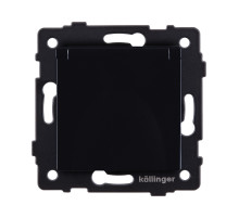 Розетка штепсельная SCHUKO 16A/250 В с крышкой, черный Kollinger REA-006BK для Aspekt, Eleganz, Reflex