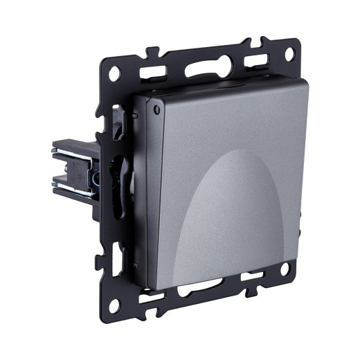 Розетка штепсельная SCHUKO 16A/250 В с крышкой, серый Kollinger Asthetik AS-015GY