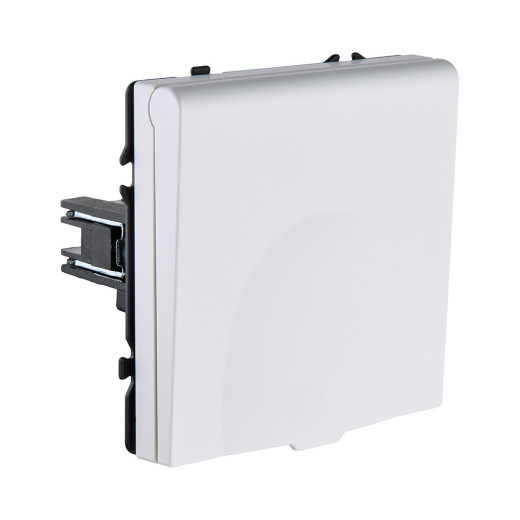 Розетка штепсельная SCHUKO 16A/250 В с крышкой, белый глянцевый Kollinger Eclipse EC-015WG