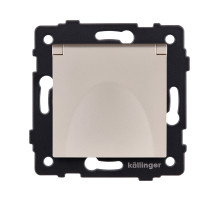 Розетка штепсельная SCHUKO 16A/250 В с крышкой, золотой Kollinger REA-006GD для Aspekt, Eleganz, Reflex
