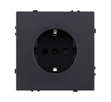 Розетка штепсельная SCHUKO 16A/250 В, черный матовый Kollinger Eclipse EC-014BK