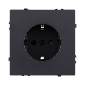 Розетка штепсельная SCHUKO 16A/250 В, черный матовый Kollinger Eclipse EC-014BK