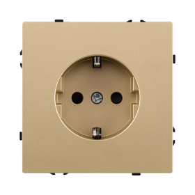 Розетка штепсельная SCHUKO 16A/250 В, золотой Kollinger Eclipse EC-014GD