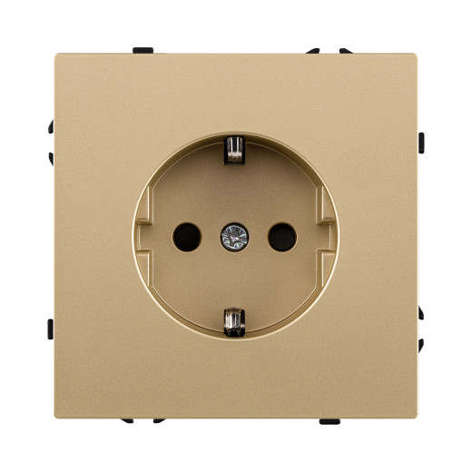 Розетка штепсельная SCHUKO 16A/250 В, золотой Kollinger Eclipse EC-014GD