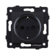 Розетка штепсельная SCHUKO 16A/250 В, черный матовый Kollinger REA-002BM для Aspekt, Eleganz, Reflex