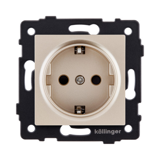 Розетка штепсельная SCHUKO 16A/250 В, золотой Kollinger REA-002GD для Aspekt, Eleganz, Reflex