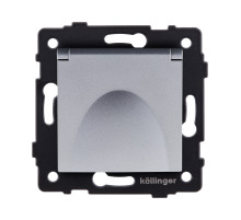 Розетка штепсельная SCHUKO 16A/250 В с крышкой, серый Kollinger REA-006GY для Aspekt, Eleganz, Reflex
