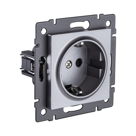 Розетка штепсельная SCHUKO 16A/250 В, серый Kollinger REA-002GY для Aspekt, Eleganz, Reflex