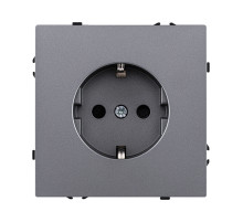 Розетка штепсельная SCHUKO 16A/250 В, серый Kollinger Eclipse EC-014GY