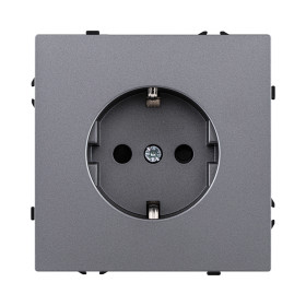 Розетка штепсельная SCHUKO 16A/250 В, серый Kollinger Eclipse EC-014GY
