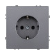 Розетка штепсельная SCHUKO 16A/250 В, серый Kollinger Eclipse EC-014GY