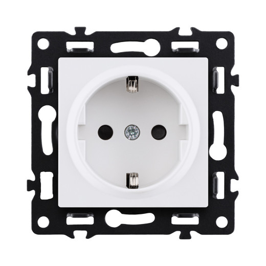 Розетка штепсельная SCHUKO 16A/250 В, белый Kollinger Asthetik AS-014WH