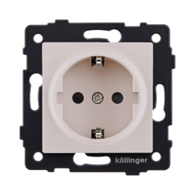 Розетка штепсельная SCHUKO 16A/250 В, кашемир матовый Kollinger REA-002CM для Aspekt, Eleganz, Reflex