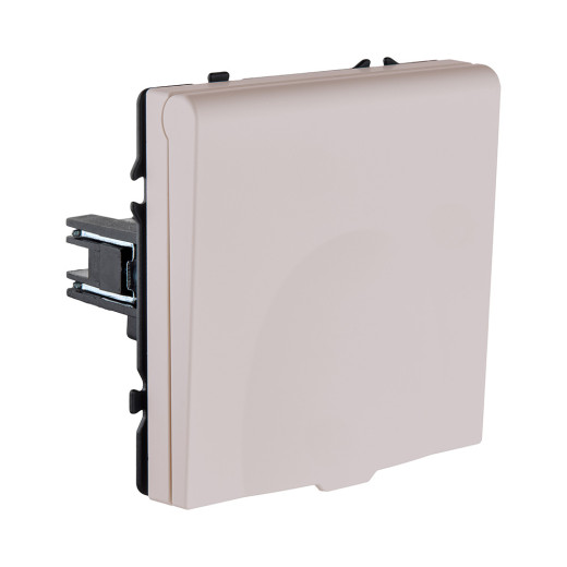 Розетка штепсельная SCHUKO 16A/250 В с крышкой, кашемир матовый Kollinger Eclipse EC-015CM