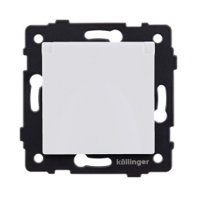 Розетка штепсельная SCHUKO 16A/250 В с крышкой, белый матовый Kollinger REA-006WM для Aspekt, Eleganz, Reflex