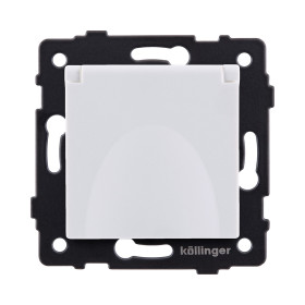 Розетка штепсельная SCHUKO 16A/250 В с крышкой, белый Kollinger REA-006WH для Aspekt, Eleganz, Reflex