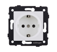 Розетка штепсельная SCHUKO 16A/250 В, белый матовый Kollinger REA-002WM для Aspekt, Eleganz, Reflex