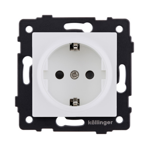Розетка штепсельная SCHUKO 16A/250 В, белый матовый Kollinger REA-002WM для Aspekt, Eleganz, Reflex